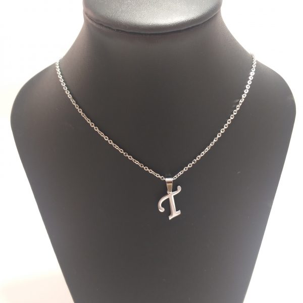 acero quirúrgico 316L.conjunto cadena con inicial.Precio por unidad.