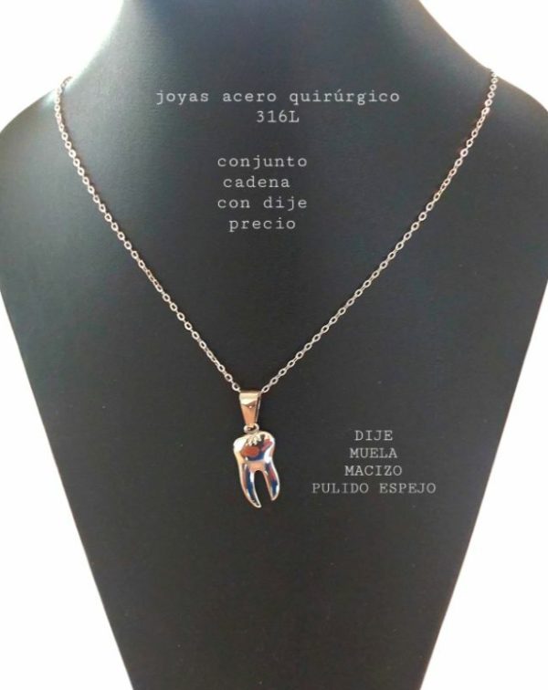 conjunto mz.joyas acero quirúrgico 316L.precio del conjunto