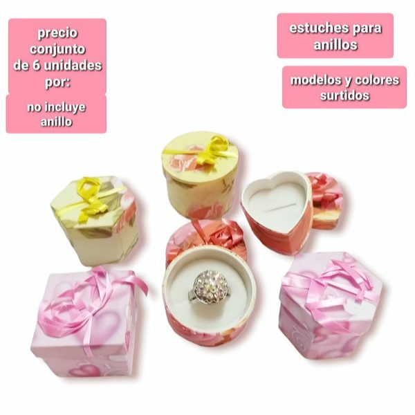 estuches.precio conjunto de 6 unidades surtidas sin elección.