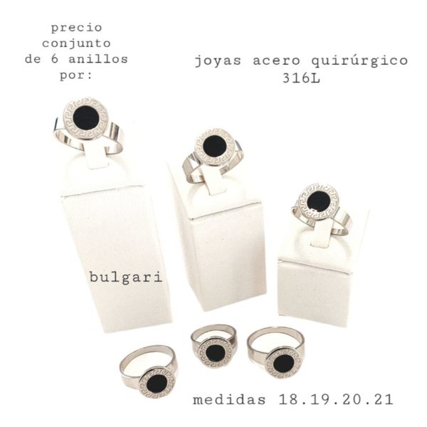 anillos.mx1028.04.precio conjunto por 6 anillos surtidos.sin elección.no incluye exhibidores.