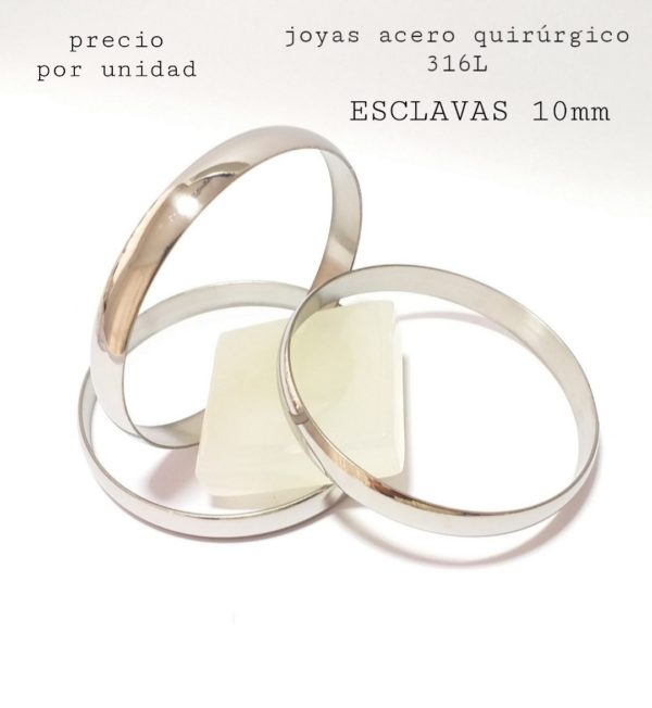 pulseras me esclavas10mm.precio por unidad.