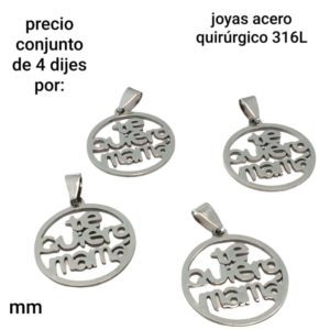 dijes mm.precio conjunto de 4 dijes