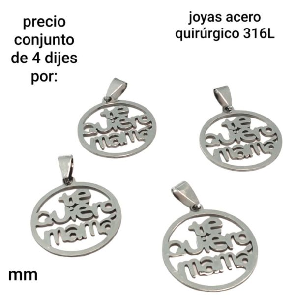 dijes mm.precio conjunto de 4 dijes