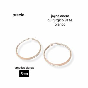 aros me argollas planas.