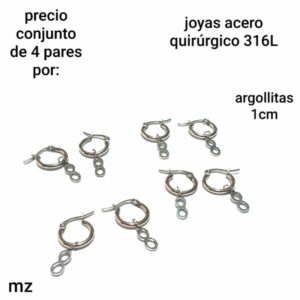 aros mz.precio conjunto de 4 pares.