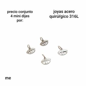 dijes me.precio conjunto de 4 unidades