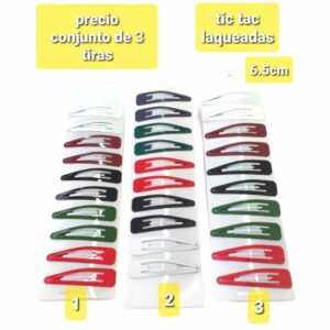 tic taccandy52185. esmaltadas.precio conjunto de 3 tiras.