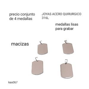 Dijes kas067.precio conjunto de 4 medallas