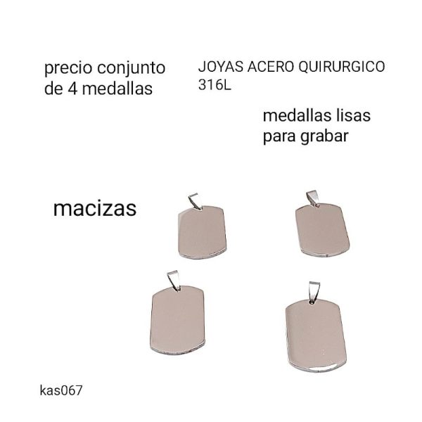 Dijes kas067.precio conjunto de 4 medallas