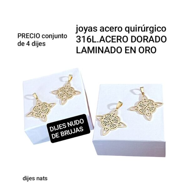 Dijes nudo de brujas.precio conjunto de 4 unidades