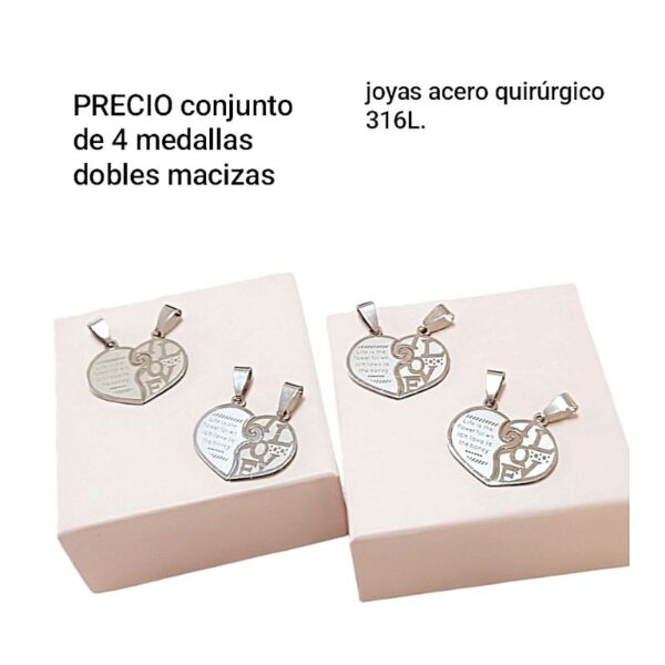 PRECIO conjunto de 4 dijes dobles