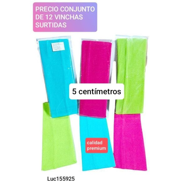 Luc155925.precio conjunto de 12 vinchas surtidas