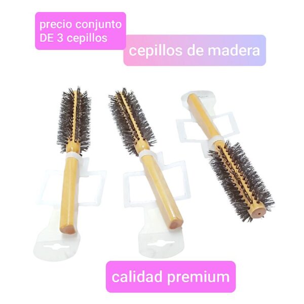 Precio conjunto de 3 cepillos madera