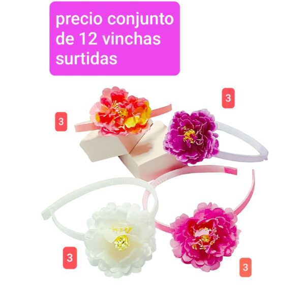 Precio conjunto de 12 vinchas surtidas