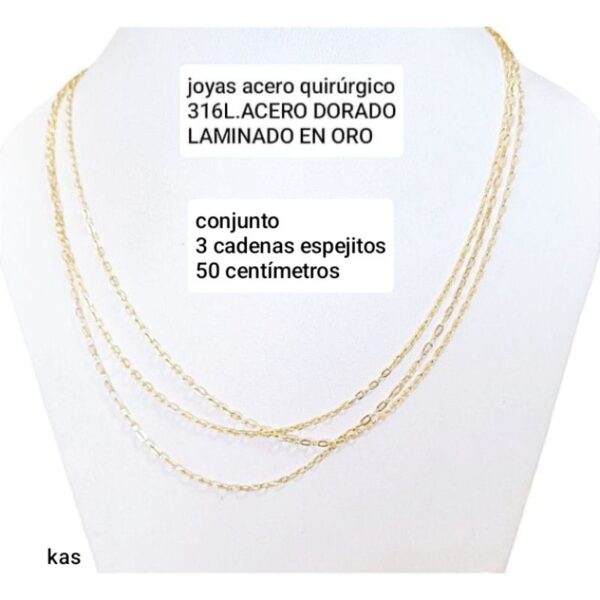 Kas.precio conjunto de 3 cadenas ...50cm