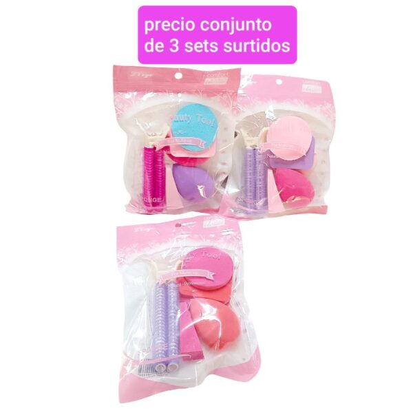 Precio conjunto de 3 sets surtidos de color