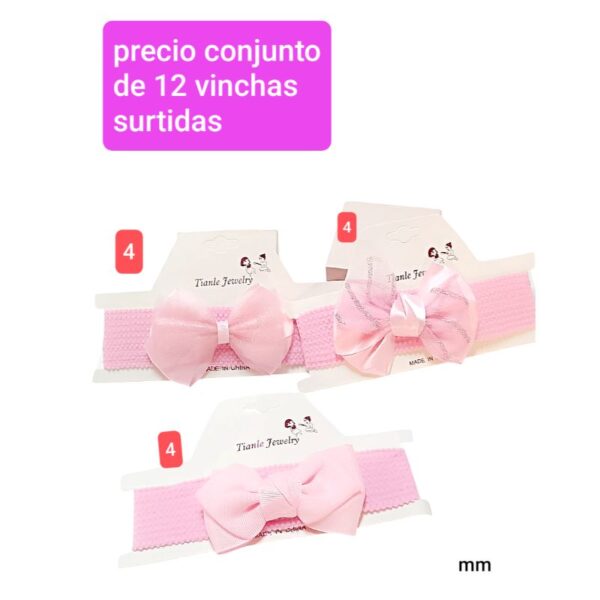 Precio conjunto de 12 vinchas surtidas