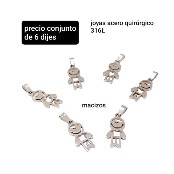 Precio conjunto de 6 dijes