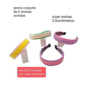 15009.precio conjunto de 4 vinchas surtidas