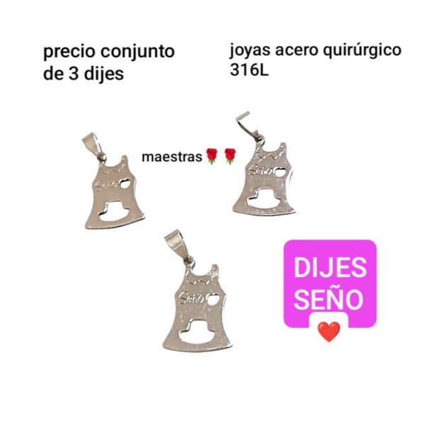 Mjc dije seño.precio conjunto de 3 dijes