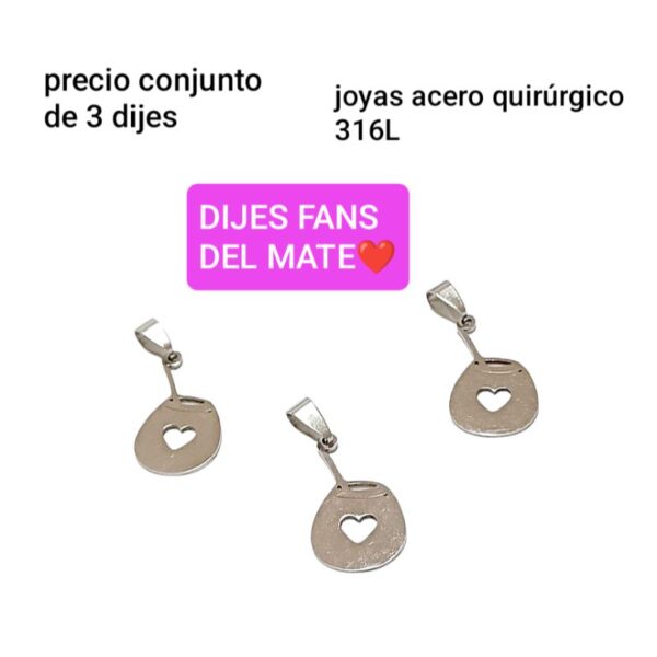 DIJES mate.precio conjunto de 3 dijes