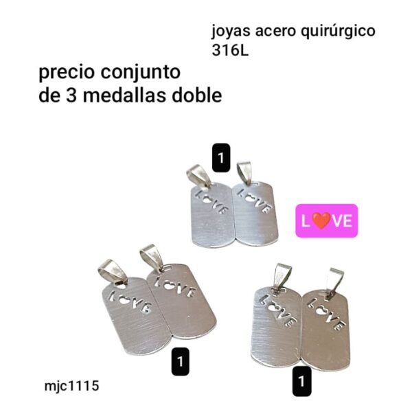 Mjc1115.precio conjunto de 3 medallas.