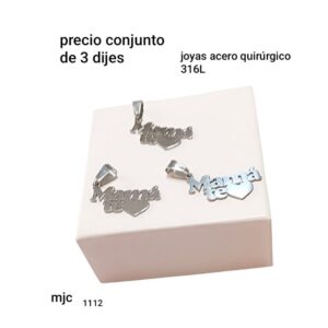 Mjc1112.precio conjunto de 3 dijes