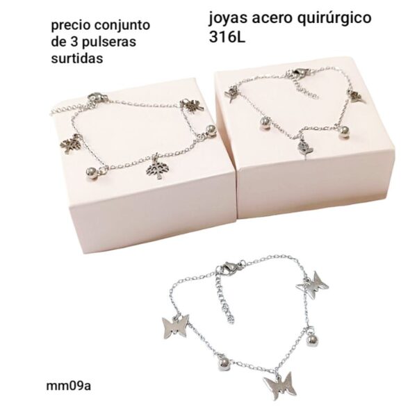 Mm09a .precio conjunto de 3 pulseras surtidas