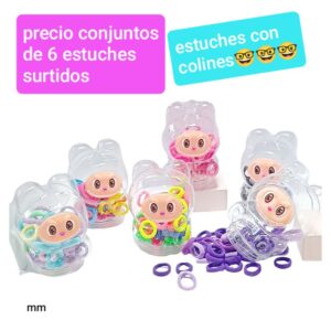 Estuches muñecas.precio conjunto de 6 unidades surtidas