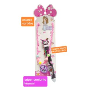 Set kuromi con bolígrafo colores surtidos
