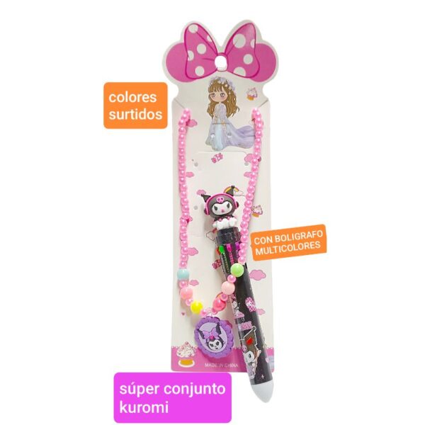 Set kuromi con bolígrafo colores surtidos