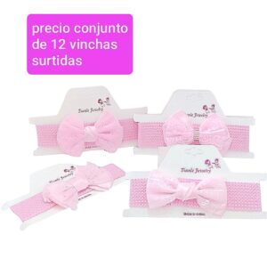 Precio conjunto de 12 vinchas surtidas