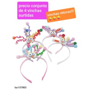 Luc157803.precio conjunto de 4 vinchas surtidas