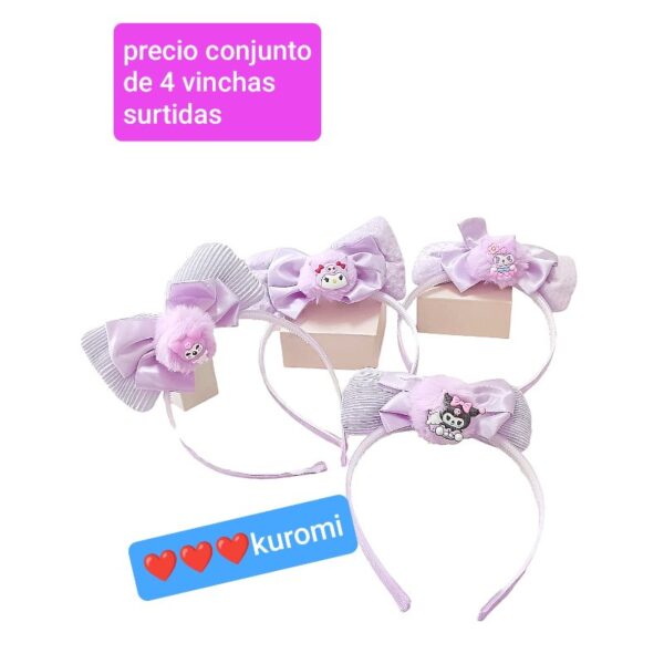 Precio conjunto de 4 vinchas surtidas