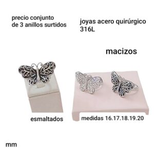 Precio conjunto de 3 anillos surtidos