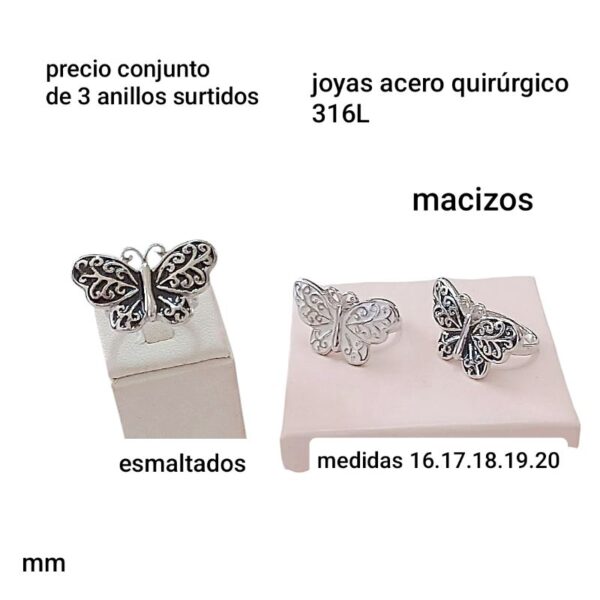 Precio conjunto de 3 anillos surtidos