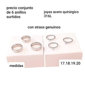 Precio conjunto de 6 anillos surtidos
