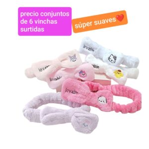 Precio conjunto de 6 vinchas surtidas