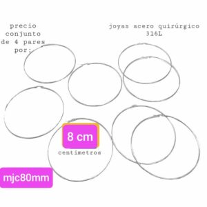 Aros 80mm.precio conjunto de 4 pares