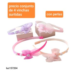 Luc157204.precio conjunto de 4 vinchas surtidas