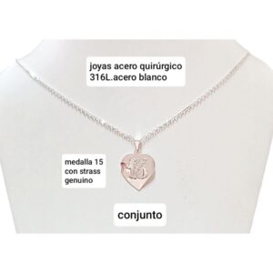Conjunto 15 con strass