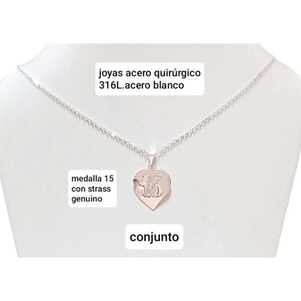 Conjunto 15 con strass
