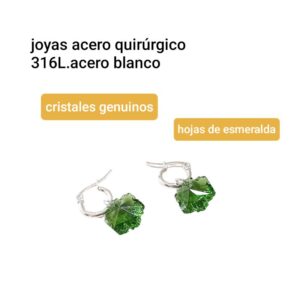 Aros hojas de esmeralda