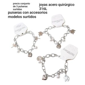 Mm09h.precio conjunto de 3 pulseras surtidas