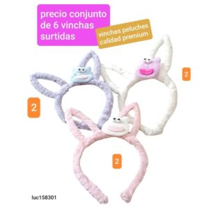 Vinchasluc158301.precio conjunto de 6 vinchas surtidas