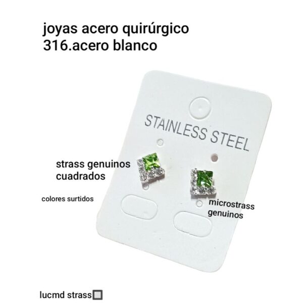 Luc md strass 🔲.precio por par colores surtidos