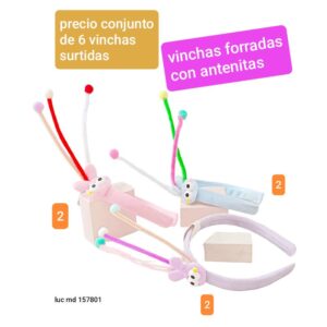 Luc157801.precio conjunto de 6 vinchas surtidas