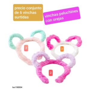 Luc158304.precio conjunto de 6 vinchas surtidas