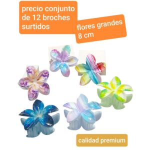 Precio conjunto de 12 broches flores surtidos