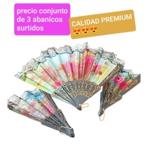 Precio conjunto de 3 abanicos surtidos